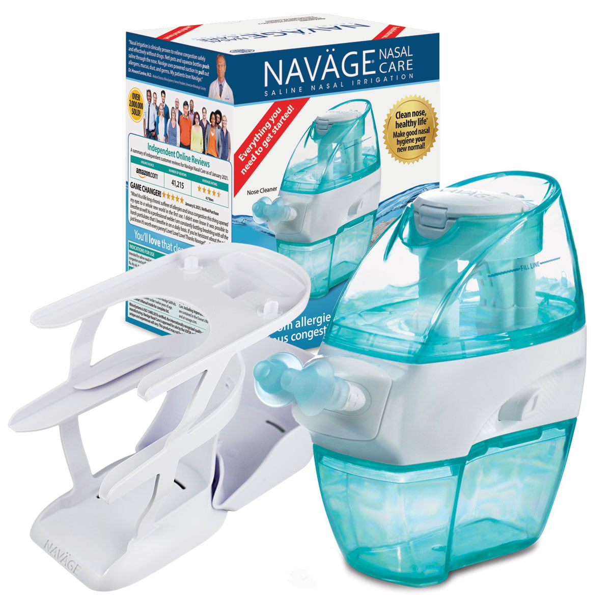 Navage Nasal Irrigation ESSENTIALS Bundle Navage Nose Cleaner, 20 SaltPods, & TripleTier