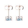 thumbnail image 4 of 1.0 Ct Heart Cut Studs Natural Sky Blue Topaz 18K Rose Solid Solid Gold Everyday Dainty Earrings Push Back, 4 of 7