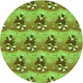 thumbnail image 1 of Ahgly Tapis Rond Lavable en Machine Intérieur Transitionnel Vert Olive, 5 Pieds Rond, 1 of 7