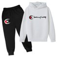 thumbnail image 1 of Vêtements de Printemps/automne pour Enfants Fille Garçon Chandails à Capuchon et Chandails Ensembles Mode Adolescents Ensembles de Pantalons Enfant Sui, 1 of 6