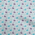 thumbnail image 1 of oneOone Polyester Spandex Turquoise Blue Fabric Asian Kaawaii Llama With Cactus Sewing Material Print Fabric By The Yard 56 Inch Wide, 1 of 4