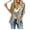 Grey, variant on Womens Tie Front Cardigan 3/4 Sleeve Loose Fit Patchwork Knit Open Cardigan Lightweight Boho Cover Up Casual Spring Summer Beach Vacation Outfit, Grey,S