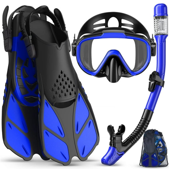 Set 4 en 1 de equipo de snorkel Ubekezele para adultos con bolsa de viaje
