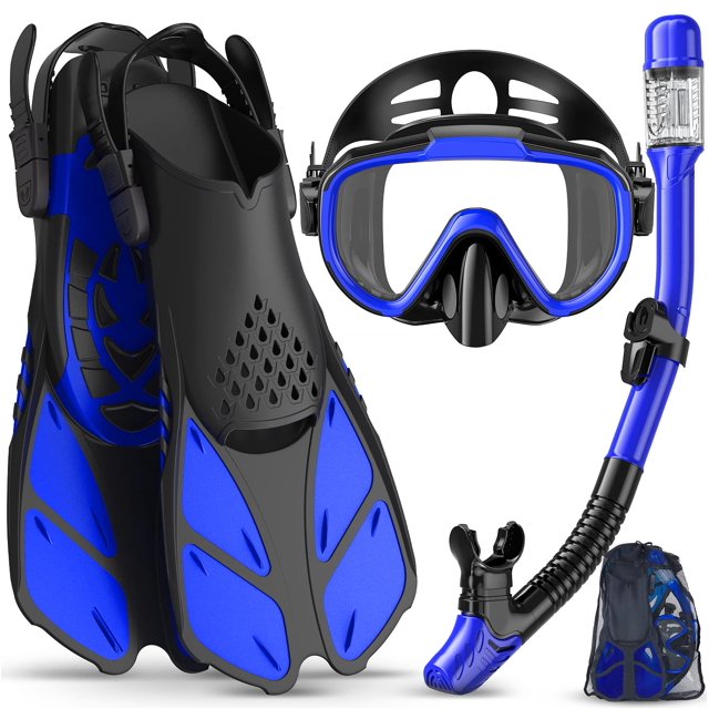 Set 4 en 1 de equipo de snorkel Ubekezele para adultos con bolsa de viaje