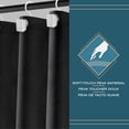 thumbnail image 4 of Cortina de baño Moorefield Flowers 183x183 cm con ojales esmerilados, dobladillo magnetico y tacto suave, Negro, 4 of 7