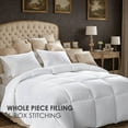 thumbnail image 4 of Polyester Brushed Single Quilt - White, Microfiber Filling, All-Season Down Alternative (Breathable & Warm), 4 of 7