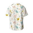 thumbnail image 2 of Vsdgher Chicken Print Men's Wrinkle Free Untucked Cuban Shirt Business Casual Button Down Shirts Short Sleeve Shirt, 2 of 7