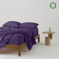 thumbnail image 2 of 4PC Bedding Set, 100% Organic Cotton 600 Thread Count, 18" Deep Pocket - [Full, Plum], 2 of 7