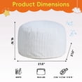 thumbnail image 3 of Fulsmile 2.5Ft Bean Bag Chair for Kids with Memory Foam Filling, Kid Cozy Plush Chair Detachable Soft Cover for Bedroom Living Room Play Room, Stripe White, 3 of 8