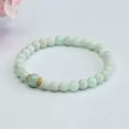 thumbnail image 3 of K-KED Natural A Grade Jadeite Beacelets Women's 6mm Round Beaded Jade Bracelet Gift, 3 of 5