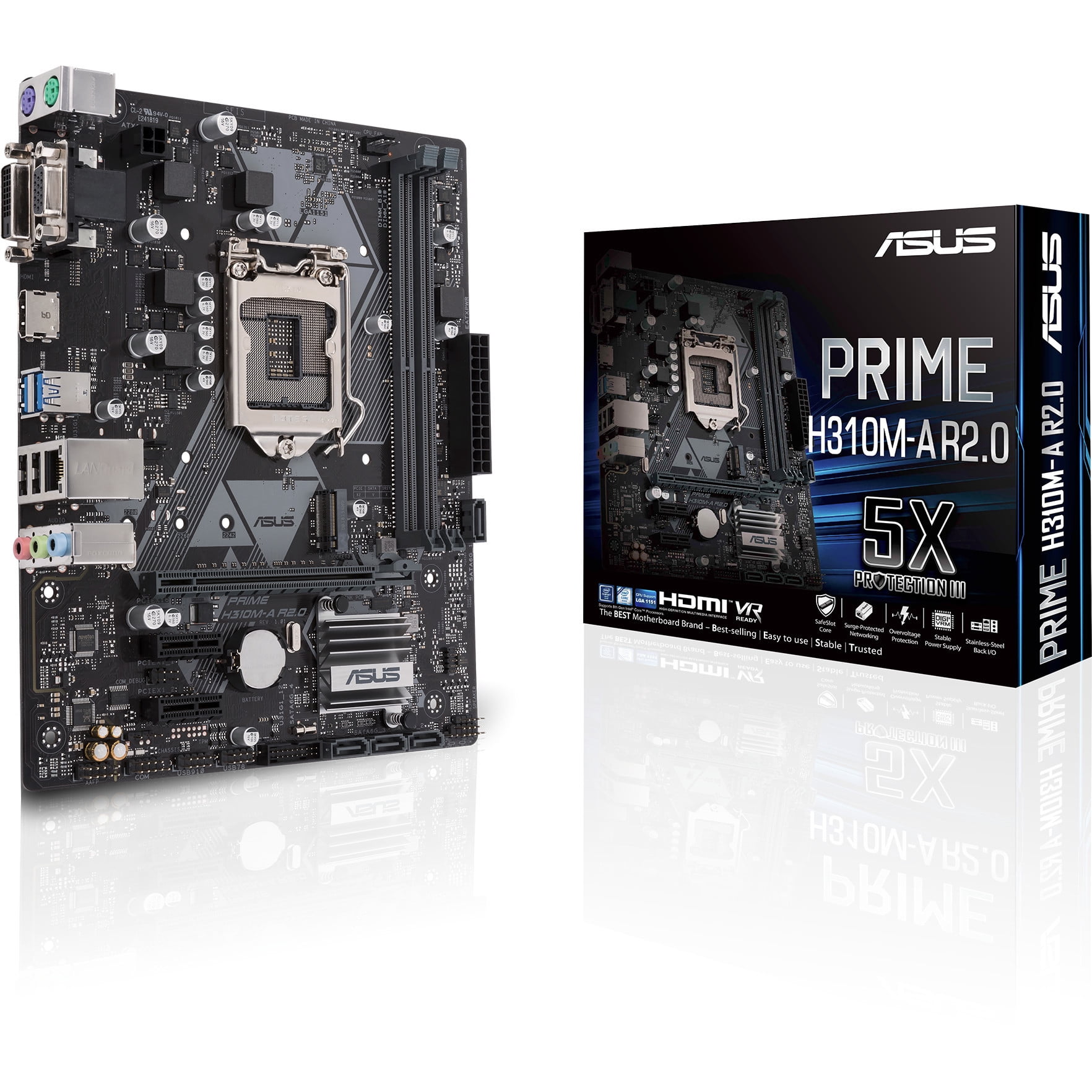 Asus Prime H310M-A R2.0/CSM Desktop Motherboard - Intel Chipset