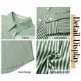 thumbnail image 6 of Fantaslook Striped Button Down Shirts for Women Classic Long Sleeve Collared Office Work Blouses Tops, 6 of 10