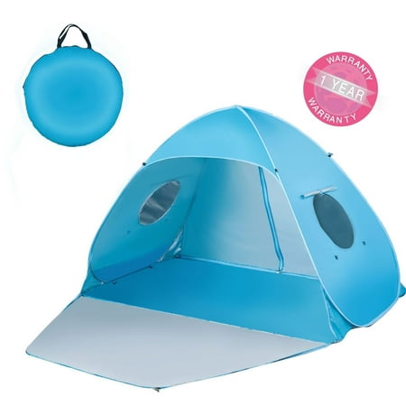 iCorer Extra Large Pop Up 3-Person Beach Tent, Light