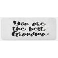 thumbnail image 1 of Grandma Kitchen Mat, Monochrome Words About Best Grandmother on a Grunge Inspired Dotted Background, Plush Decorative Kitchen Mat with Non Slip Backing, 47" X 19", Black White, by Ambesonne, 1 of 1