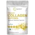 thumbnail image 1 of Micro Ingredients Péptidos de colágeno hidrolizado orgánico en polvo, 12 oz | Colágeno bovino tipo I y III para mujeres y hombres | Alta absorción | Sin sabor, apto para ceto y paleo | Fácil de mezcla, 1 of 5