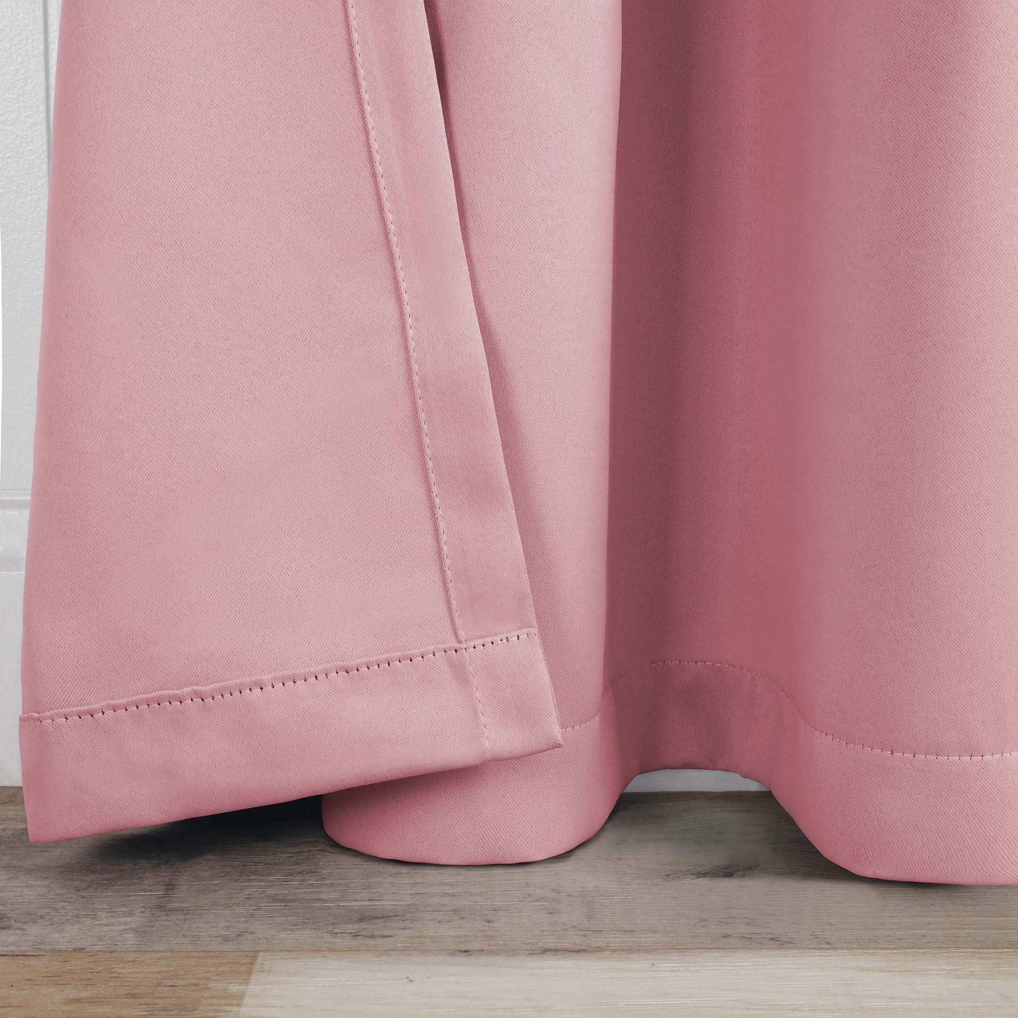 Superior Blackout Solid Light Filtering Back Tab Curtain Panel Set, 42" x 96", Mauve chalk