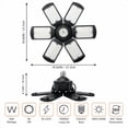 thumbnail image 2 of DAYBETTER Garage Lights - 1Pack Super Bright LED Garage Ceiling Light 6500K LED Shop Light w/ 6 Deformable Panels Screw in E26 Socket Light Bulbs for Workshop Storage Warehouse Attic, 2 of 6