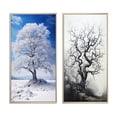 thumbnail image 2 of Designart "White Tree Winters Beauty III" Trees Framed Wall Art Set Of 2 - White Landscapes Framed Canvas Set For Living Room Decor, 2 of 7
