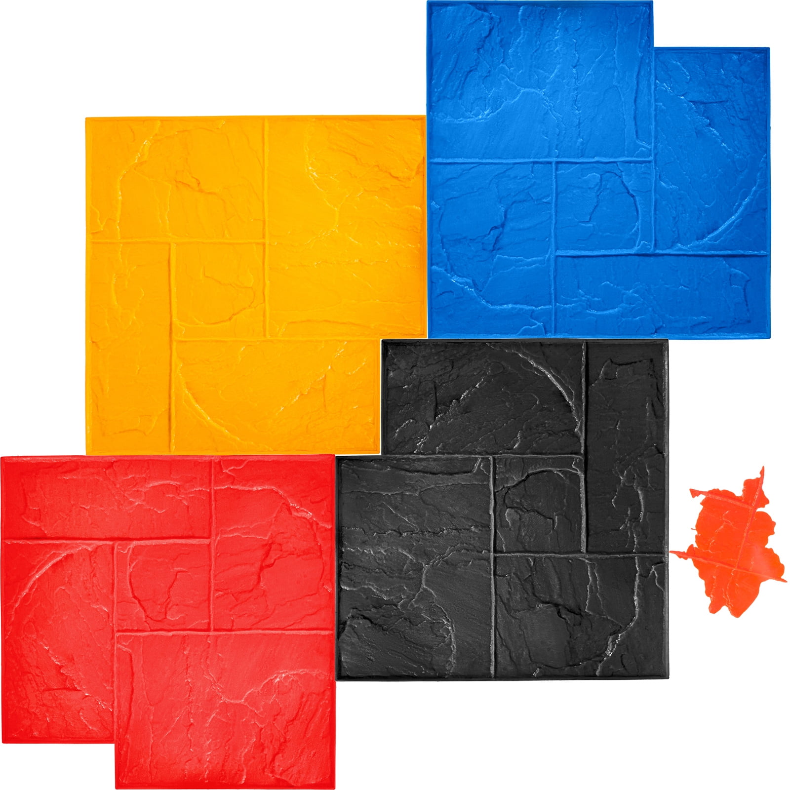 VEVOR Concrete Texturing Skin 24”x24”, Concrete Stamps Mats Set