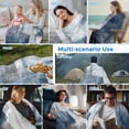 thumbnail image 5 of Blue Cooling Blanket, Lightweight Breathable Summer Throw Blanket with Double Sided Cold Effect, Retro Oil Painted Modern Abstract Art Picnic Beach Blankets Bed Sheet for Hot Sleepers 50"x60", 5 of 8