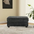 thumbnail image 5 of Roundhill Furniture Belvoir 3-Piece Living Room Set, Sofa Loveseat and Ottoman, Charcoal, 5 of 14