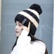 thumbnail image 4 of Gorro de punto de invierno para mujer, gorro cálido con forro polar a la moda, gorro de lana para ciclismo a prueba de frío para invierno para mujer, 4 of 4