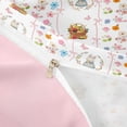 thumbnail image 4 of Erosebridal Easter Rabbit Queen Duvet Cover Set for Kids Girls, Colorful Flower Floral Bedding, Pink Reversible 3 Pieces, 1 Duvet Cover and 2 Pillowcases, No Comforter, 4 of 6