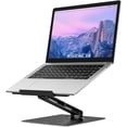 thumbnail image 2 of Besign LSX5 Aluminum Laptop Stand, Ergonomic Adjustable Notebook Stand, Riser Holder Computer Stand Compatible with Air, Pro, Dell, CPDD , LenoCPDD o More 10-14" Laptops (Gray) Gray, 2 of 7