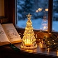 thumbnail image 7 of Crystal Christmas Tree Night Light, Battery Powered Tabletop Lamp, Warm LED Glow, Cozy Winter Holiday Indoor Decor, Star Topped Ornament, 7 of 7