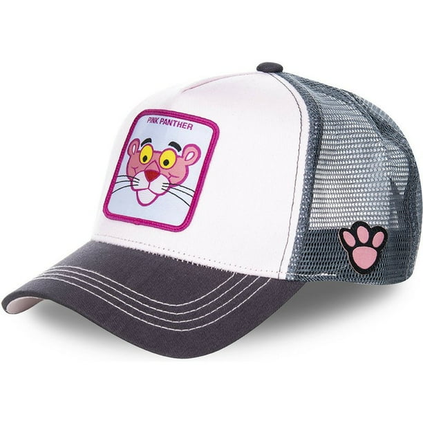 Gorra de béisbol de Pantera Rosa para hombre y mujer, gorro de malla con Cierre trasero, Red de dibujos animados, envío directo Fivean unisex