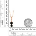 thumbnail image 3 of Gem Stone King 18K Rose Gold Plated Silver Black Sapphire Pendant Necklace for Women (3.39 Cttw, Gemstone September Birthstone, Oval 8x6MM, with 18 inch Chain), 3 of 3