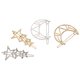 thumbnail image 4 of Juego de pinzas para el pelo con forma de estrella: Horquillas geométricas con forma de estrella y luna. Pinzas metálicas huecas para mujer. Accesorios bonitos para fiestas y uso diario., 4 of 7