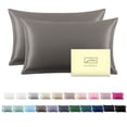 thumbnail image 1 of Juego de fundas de almohada de seda Suatien, tamaño estándar, 100% seda de morera, 1 of 6