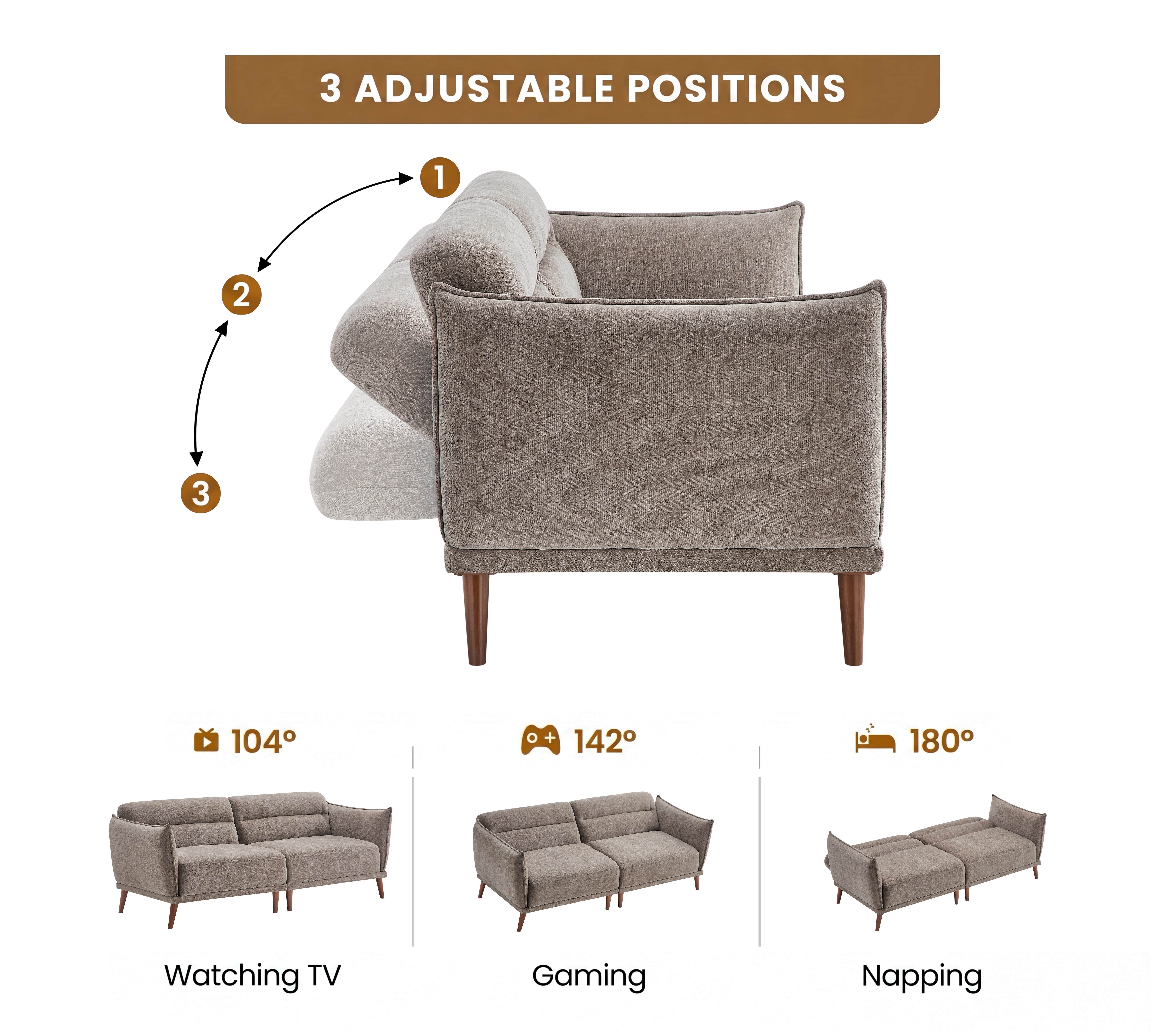 Mainstays Basic Design Convertible Futon