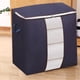 thumbnail image 5 of Bolsa de almacenamiento resistente con asas reforzadas, organizador extragrande para ropa, con doble cremallera para ahorrar espacio en viajes y organizar el hogar, 1 caja Aestivo | Azul, 5 of 7