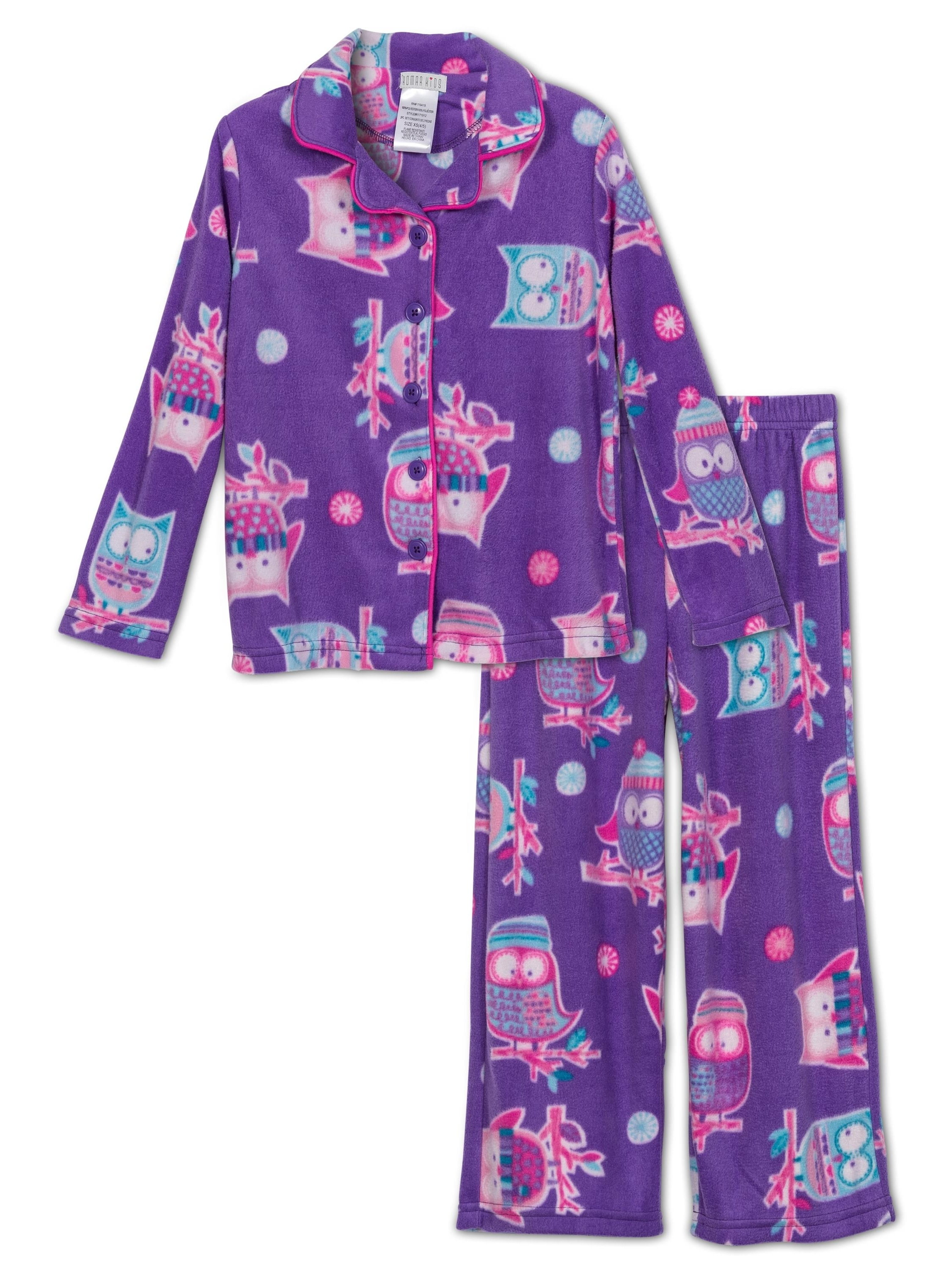 Komar Kids Girls Micro Fleece 2 Piece Owl Coat Set
