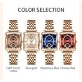 thumbnail image 7 of Watches for Women Rose Gold Square Stainless Luxury Fashion Diamond Analog Quartz Waterproof Dress Casual Small Simple Ladies Female Wife Gifts Gold Wrist Watch, 7 of 7