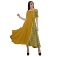 thumbnail image 2 of Moomaya Robe Décontractée en Viscose à Encolure Dégagée Imprimée pour Femmes Robe Midi, 2 of 4