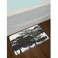 thumbnail image 2 of Forest Bath Mat, Tree Silhouettes and Bushes in Monochrome Retro Colors Deciduous Growth, Plush Bathroom Decor Mat with Non Slip Backing, 29.5" X 17.5", Black Grey White, by Ambesonne, 2 of 2
