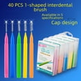 thumbnail image 1 of Cepillo interdental recto, cepillo interdental, cepillo de dientes de ortodoncia, acero inoxidable, 40 uds./caja, 1 of 5