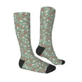 thumbnail image 4 of Lsque Retro Hippie Groovy Mushroom Printed Crew Socks Men's Women's LightWeight Thin Casual Calf Socks ,Knee High Socks,Cotton Socks, 4 of 9