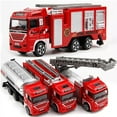 thumbnail image 3 of Toys Details Emergency 3PCS Realistic Fire Engine Toys Mini Simulation Alloy Children's Toy, 3 of 9