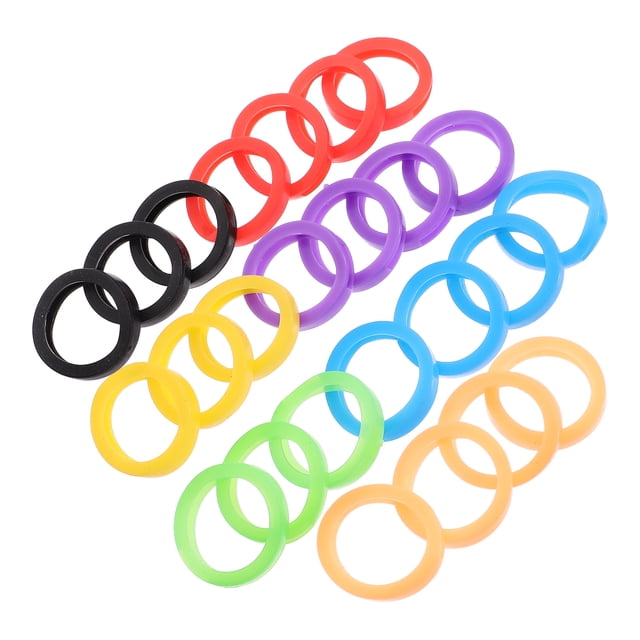 ELAYARD 25PCS Key Identifiers Covers Assorted Color Silicone Identify Keys Easily People with Multiple Keys