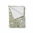 thumbnail image 2 of Nature Soft Flannel Fleece Blanket, Olive Tree Branches Season Mediterranean Raw Food Cuisine Culture Design, Cozy Plush for Indoor and Outdoor Use, 60" x 80", Pale Khaki and White, by Ambesonne, 2 of 6