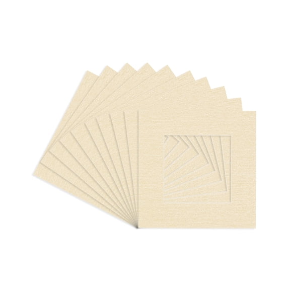 Canvas Linen Texture Photo Mat - Beige 20x20 for 12x12 Photos - Fits 20x20 Frame