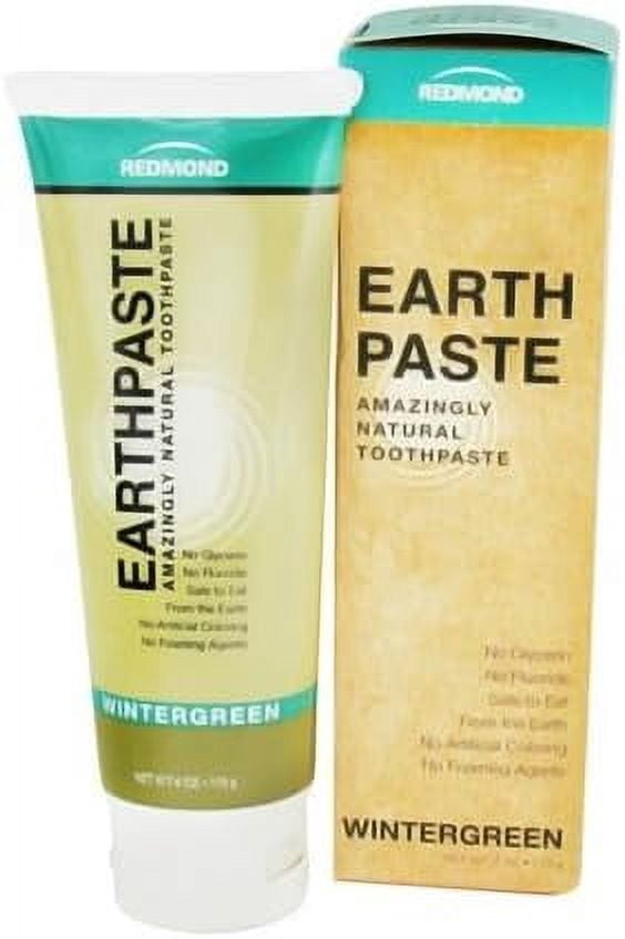 Redmond Trading Company Earthpaste Natural Toothpaste Wintergreen - 4 oz Pack of 4
