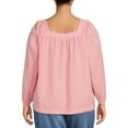 thumbnail image 5 of Terra & Sky Women's Plus Size Square Neck Top, 5 of 6