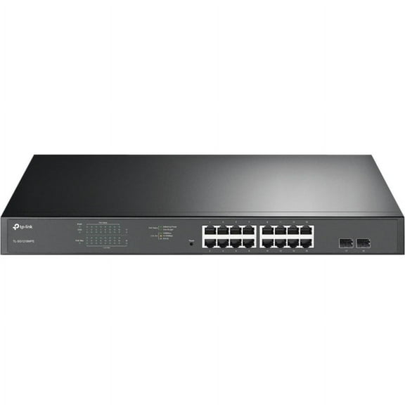 TP-Link TL-SG1218MPE - JetStream 16-Port Gigabit Easy Smart PoE/PoE  Switch - Limited Lifetime Protection
