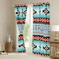 thumbnail image 3 of jejeloiu Retro Bull Skull Black Out Curtains,Boho Exotic Style Curtains Pack of 2 (42x63 Each),Rustic Aztec Triangle Bedroom Curtains For Adults,Super Cozy Room Decor, 3 of 6