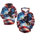 thumbnail image 4 of LAOLIUSN Funny American Flag Eagle Hoodie USA Bald Eagle Graphic Sweatshirt S-4XL, 4 of 7